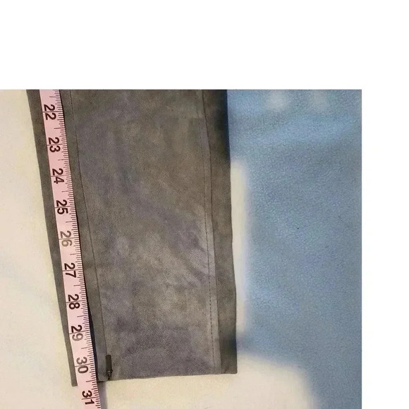 Polo Ralph Lauren Lambskin Suede Leggings XL Pull On Pants Gray - Picture 7 of 9